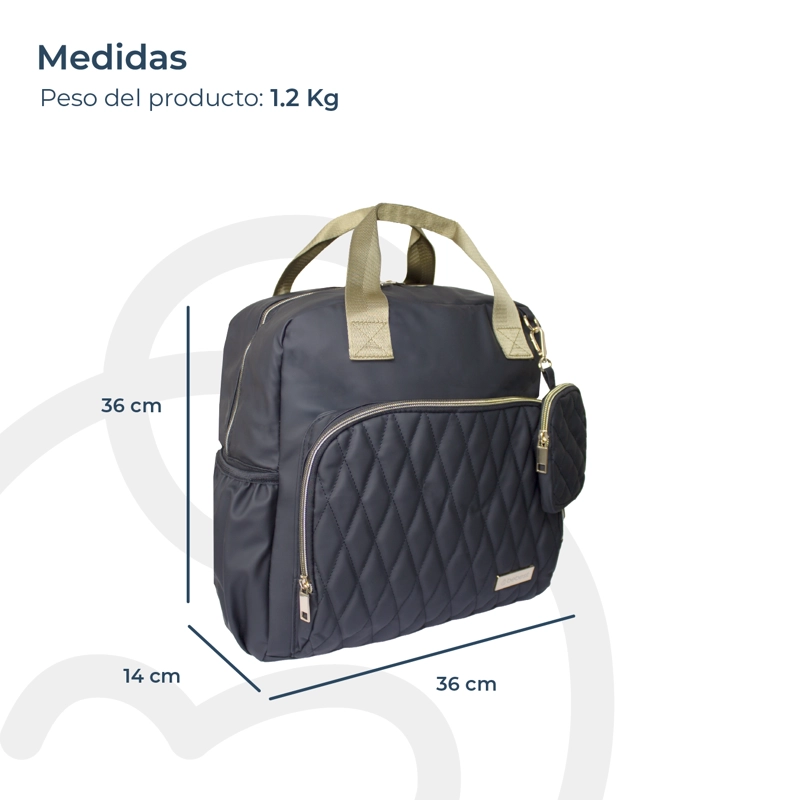 MOCHILA MATERNAL PREMIUM BLACK GOLD - 8
