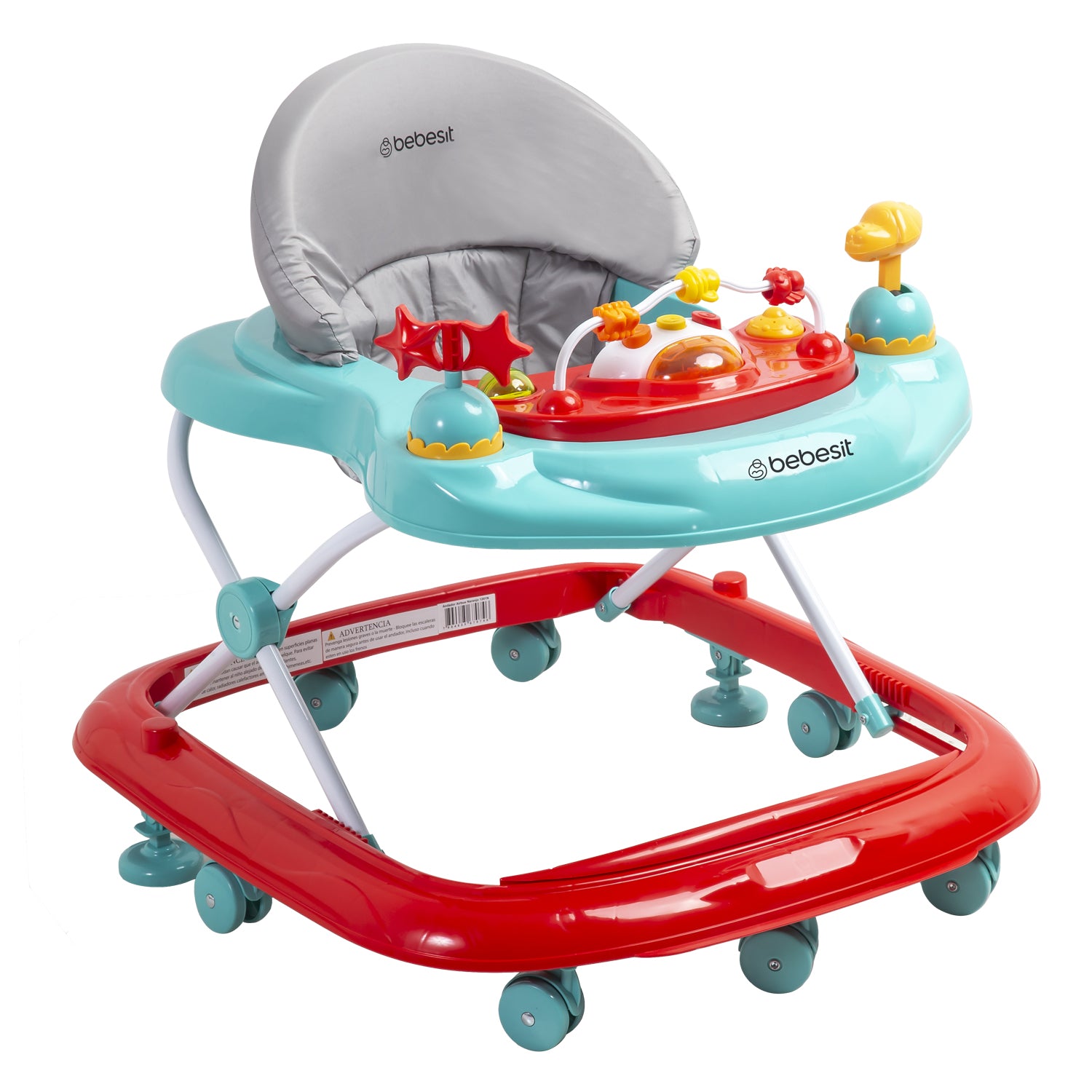 ANDADOR MUSICAL AIRBUS EN COLOR ROJO CELESTE - 1