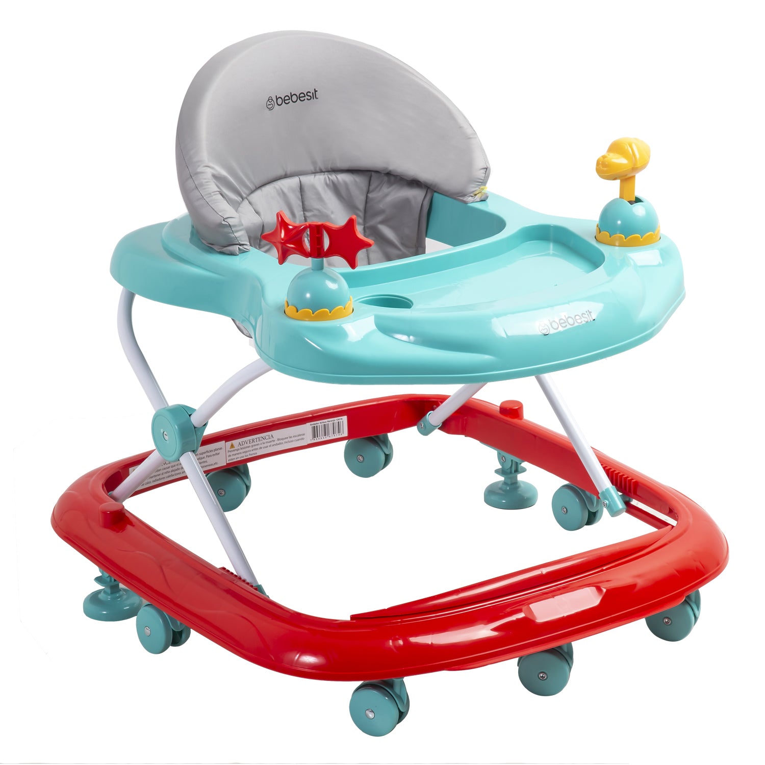 ANDADOR MUSICAL AIRBUS EN COLOR ROJO CELESTE - 2