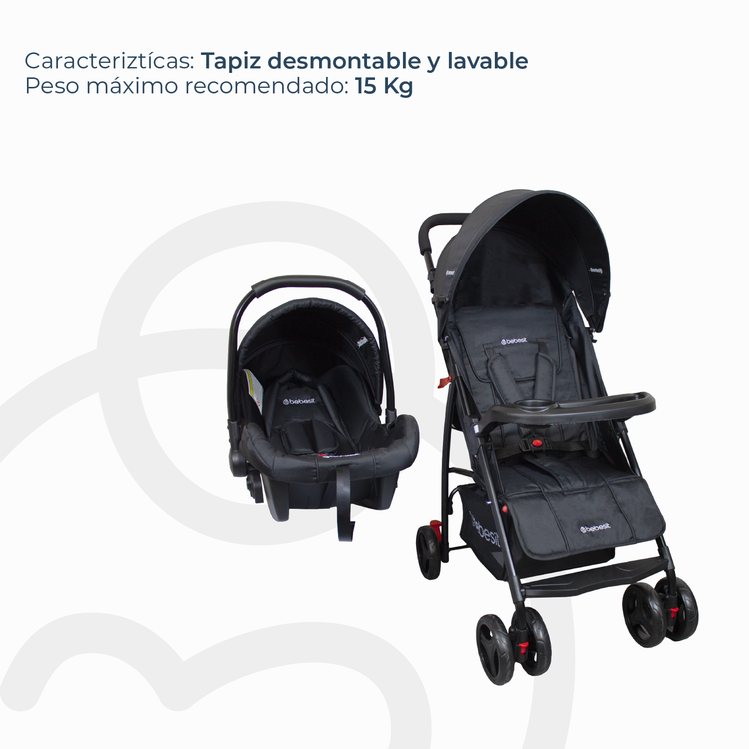 COCHE TRAVEL SYSTEM SUMMER NEGRO - 6