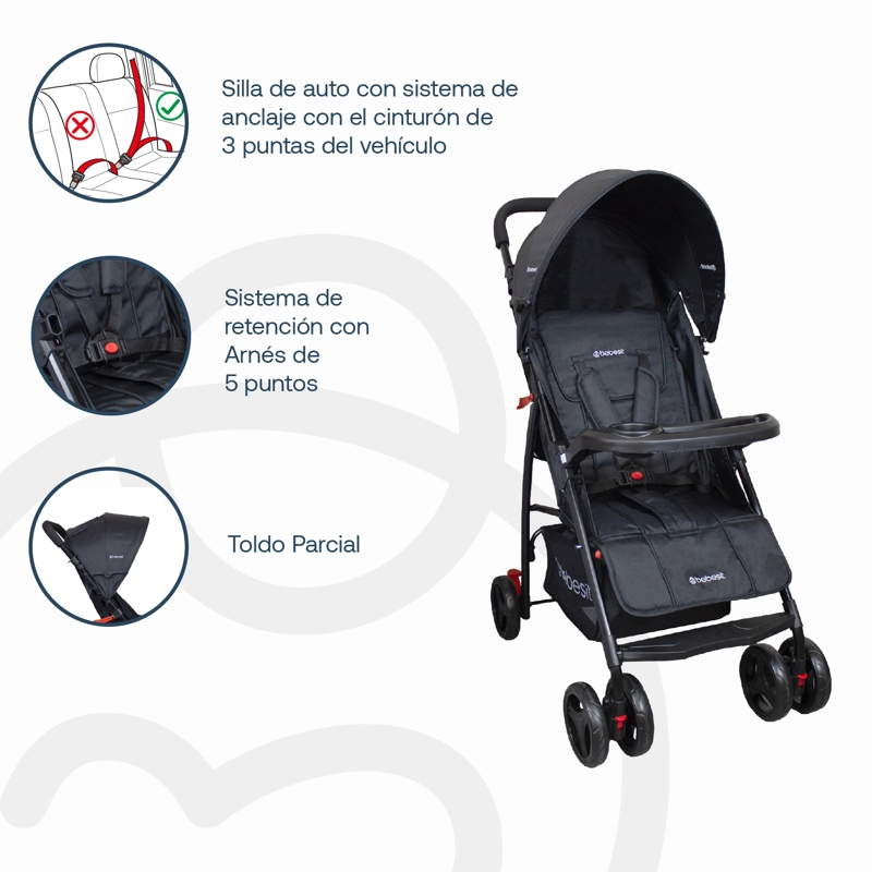 COCHE TRAVEL SYSTEM SUMMER NEGRO - 7