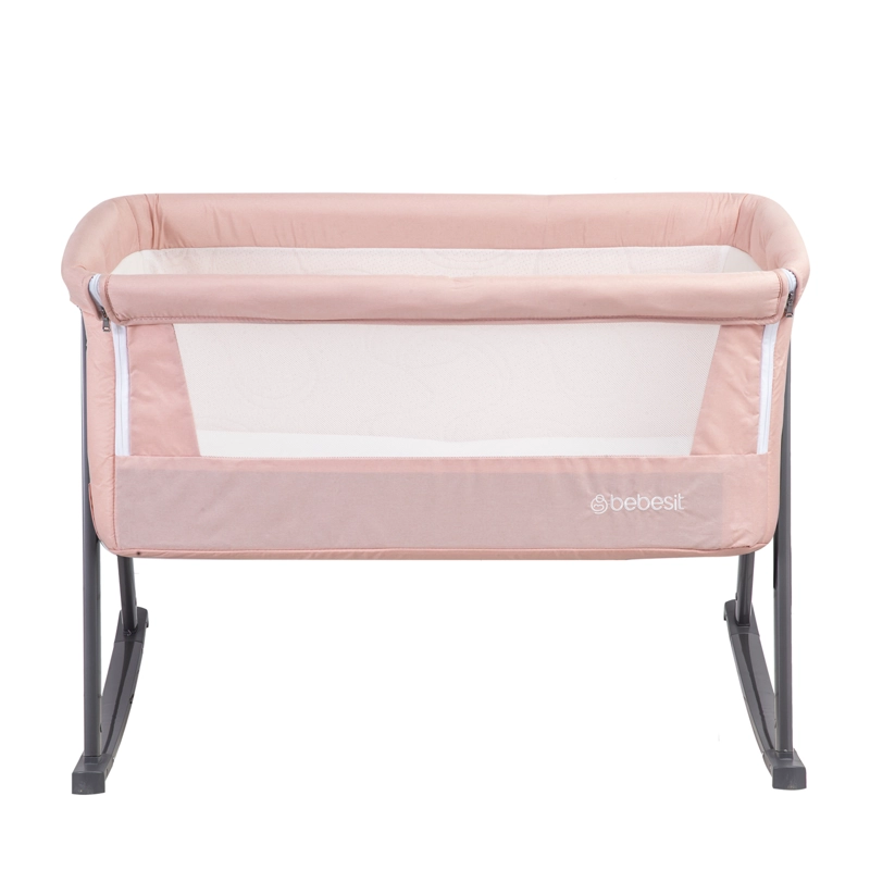 CUNA MOISE S BALANCIN CON MOSQUITERO ROSADO BEBESIT - 2