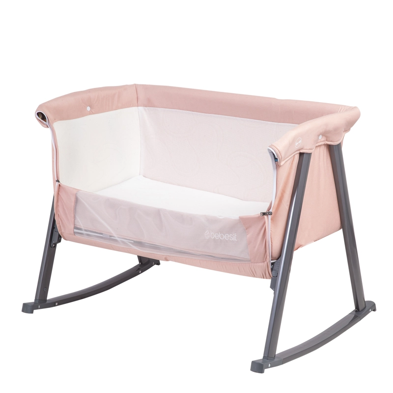 CUNA MOISE S BALANCIN CON MOSQUITERO ROSADO BEBESIT - 4
