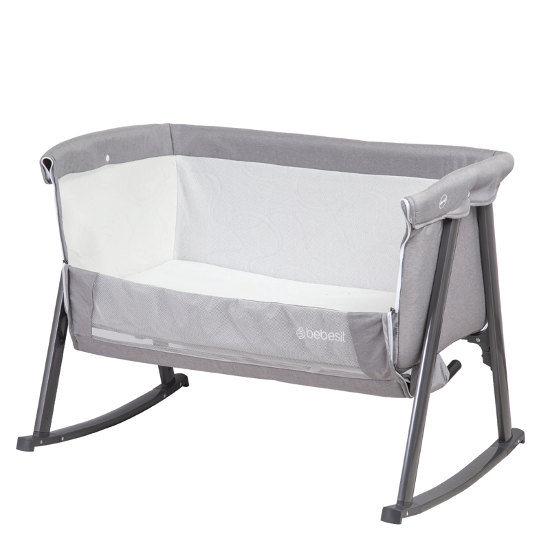 CUNA MOISE S BALANCIN CON MOSQUITERO GRIS BEBESIT - 3