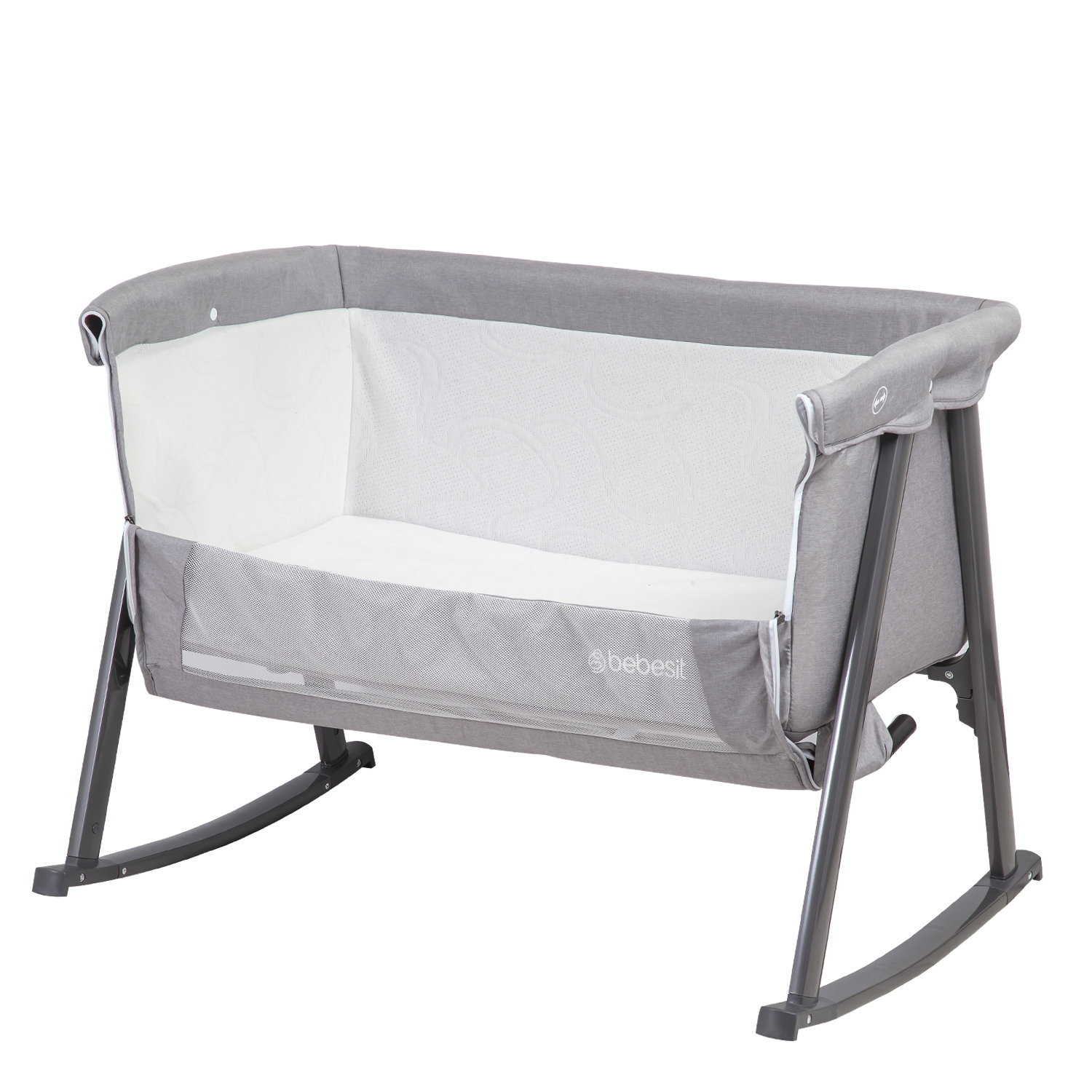 CUNA MOISE S BALANCIN CON MOSQUITERO GRIS BEBESIT - 3