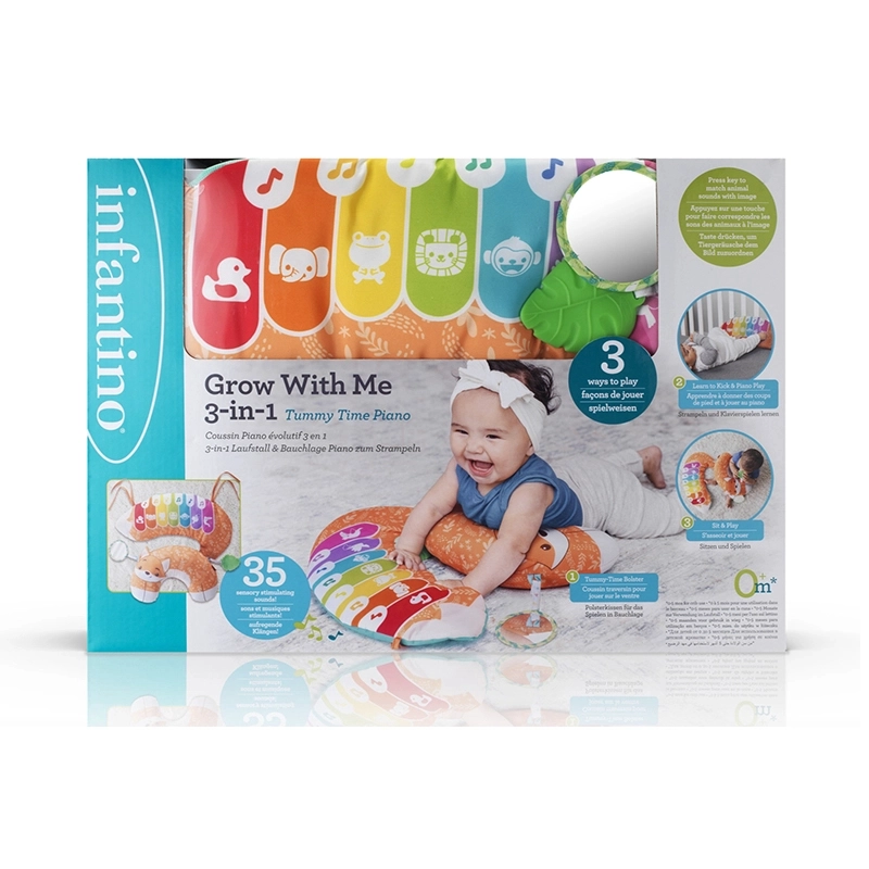 GROW WITH ME 3 IN 1 TUMMY TIME PIANO FOX - 3