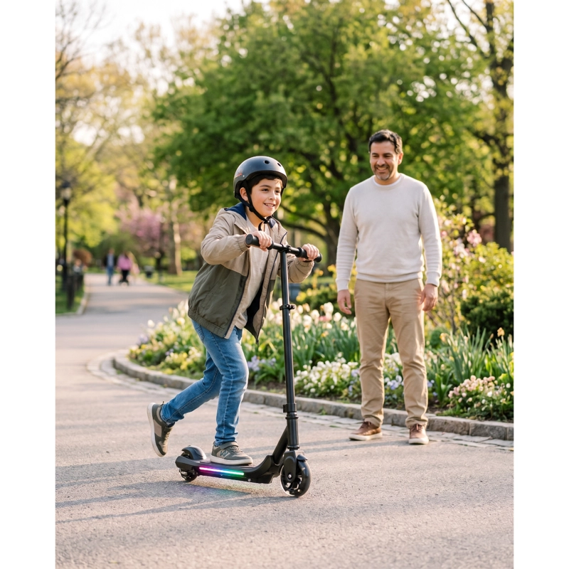 MONOPATIN ELE CTRICO PLEGABLE E-SCOOTER 60W 24V2000MAH NEGRO - 8