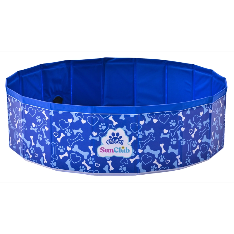 PISCINA BAÑERA PLEGABLE PARA MASCOTAS AZUL - 1