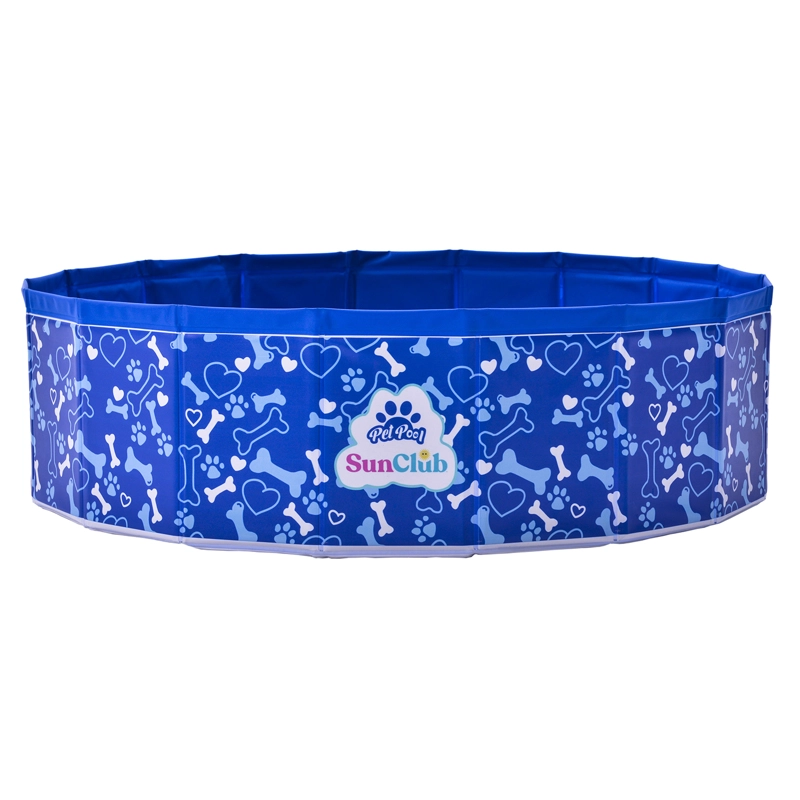 PISCINA BAÑERA PLEGABLE PARA MASCOTAS AZUL - 2