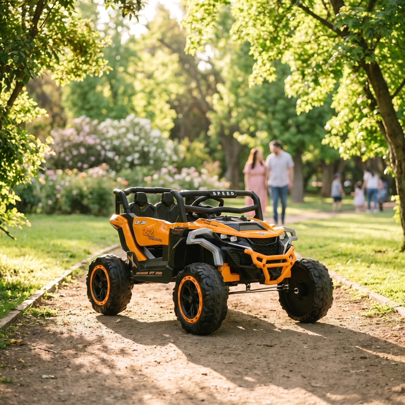 AUTO A BATERIA BUGGY 4X4 ADVENTURE INFANTIL NARANJO - 6