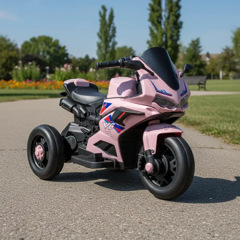 TRIMOTO MOTOGP NIÑAS INFANTIL 6V A BATERIA ROSA - 2