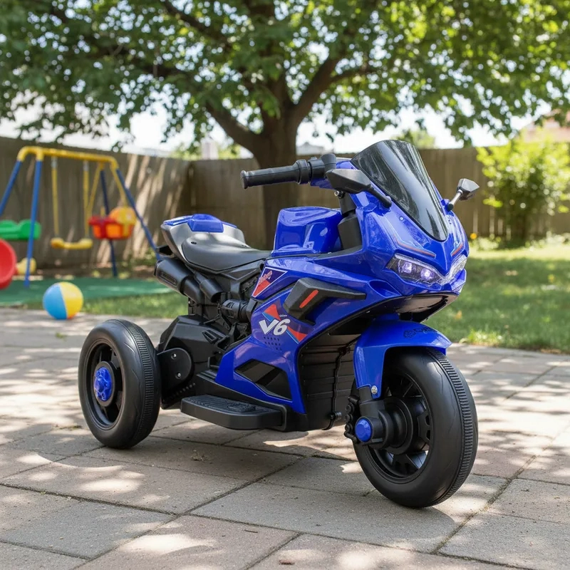 TRIMOTO MOTOGP NIÑOS INFANTIL 6V A BATERIA AZUL - 2