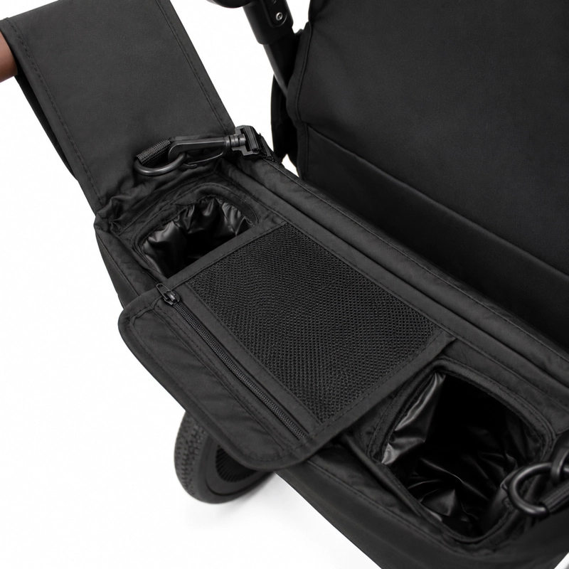 COCHE Y CARRO DE PASEO DOBLE WAGON DRAKAR NEGRO - 5