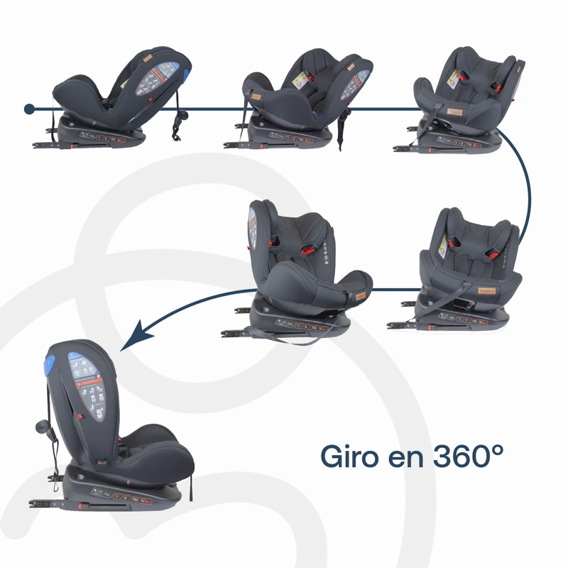 SILLA DE AUTO SATURN 360° PREMIUM BLACK - 5