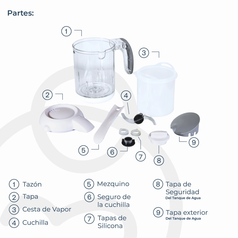 PROCESADORA DE ALIMENTOS DIGITAL BEBES BEBESIT - 8