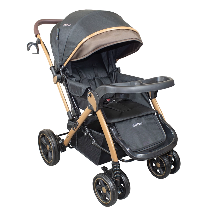 COCHE CUNA PASEO COMFY NEGRO GOLD - 1