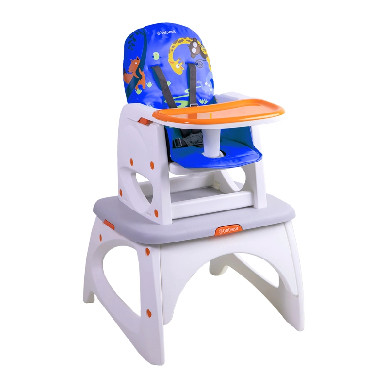 SILLA DE COMER ESCRITORIO BALANCIN EAT&SWING AZUL BEBESIT - 1