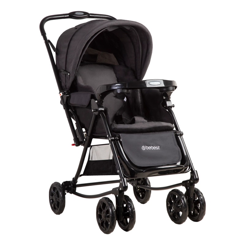 COCHE CUNA BALANCIN SX NEGRO MELANGE BEBESIT - 1