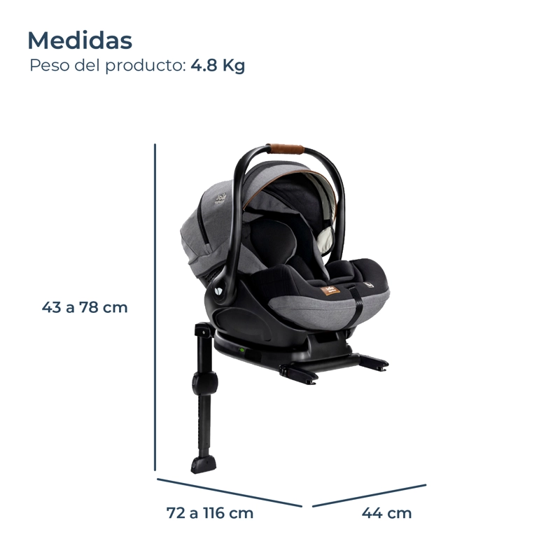 SILLA DE AUTO BEBE JOIE I-LEVEL CHARCOAL - 5