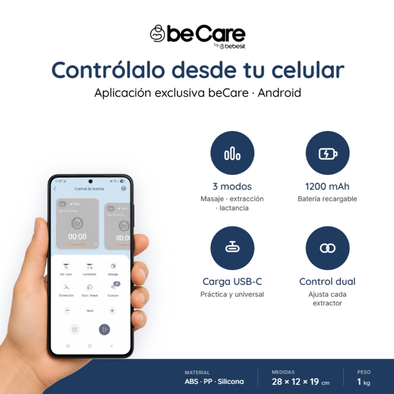 EXTRACTOR LECHE MATERNA ELE CTRICO PORTATIL ASPIRADOR NASAL - 4