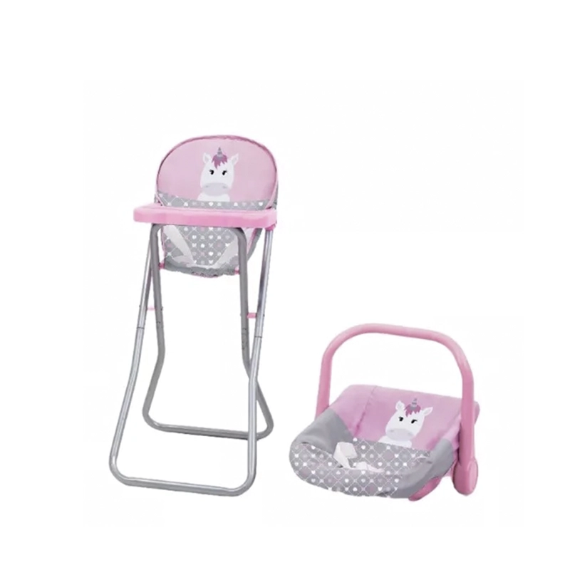 COCHE TRAVEL DE JUGUETE PARA MUÑECA ROSADO + CUNA BEBESIT - 2