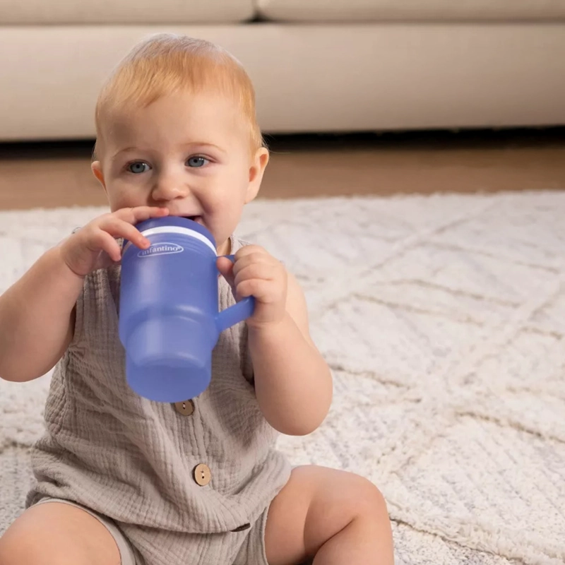 VASO ANTIDERRAME CON BOMBILLA MY 1ST TUMBLER 266ML AZUL - 2