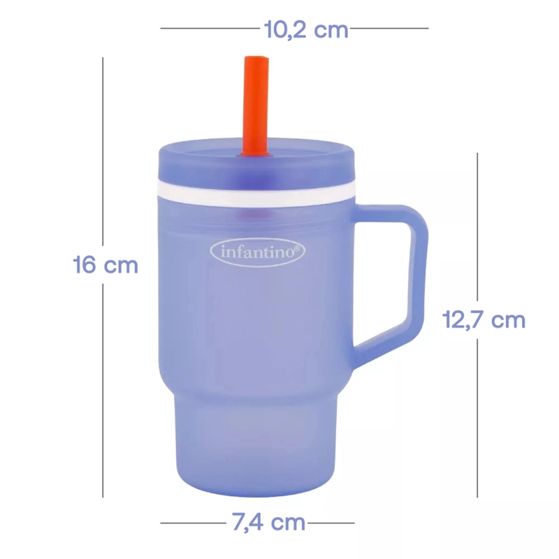 VASO ANTIDERRAME CON BOMBILLA MY 1ST TUMBLER 266ML AZUL - 5