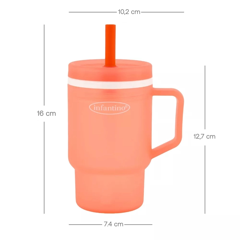 VASO ANTIDERRAME CON BOMBILLA MY 1ST TUMBLER 250ML ROSA - 5