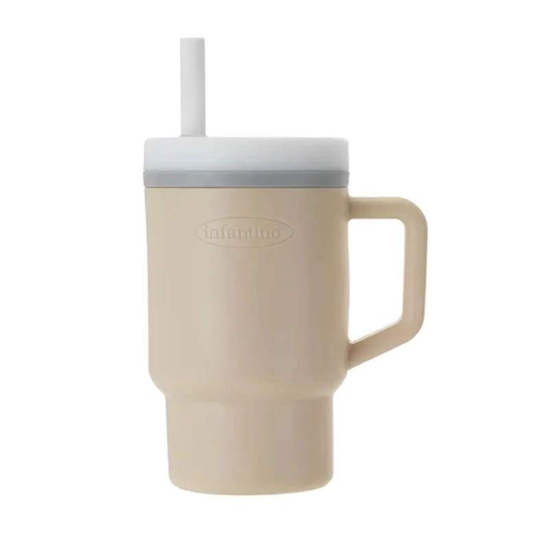 VASO ANTIDERRAME CON BOMBILLA MY 1ST TUMBLER 250ML SAND - 1