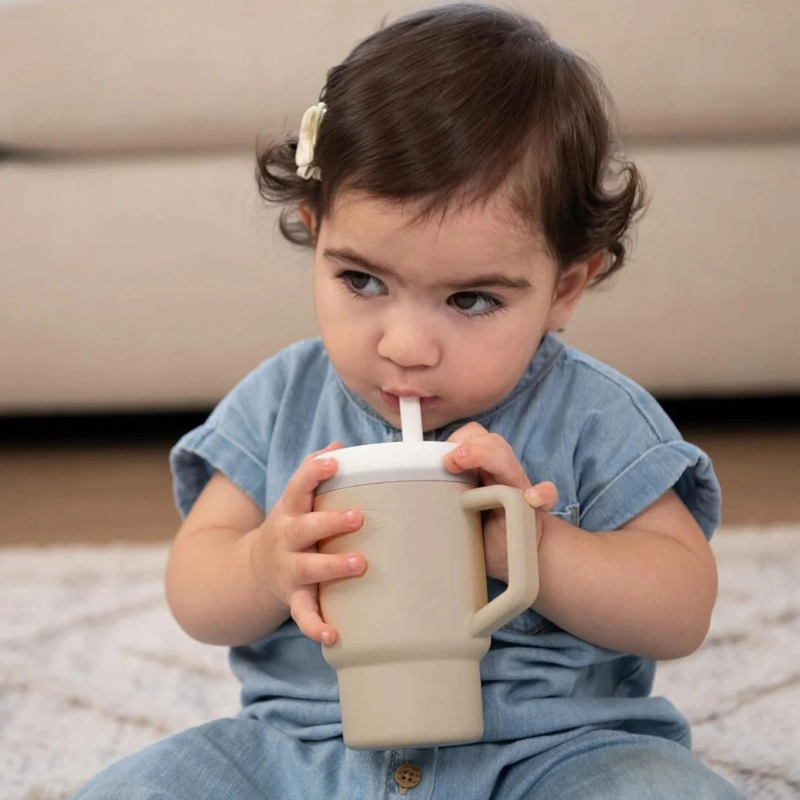 VASO ANTIDERRAME CON BOMBILLA MY 1ST TUMBLER 250ML SAND - 3