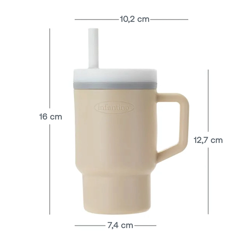 VASO ANTIDERRAME CON BOMBILLA MY 1ST TUMBLER 250ML SAND - 4