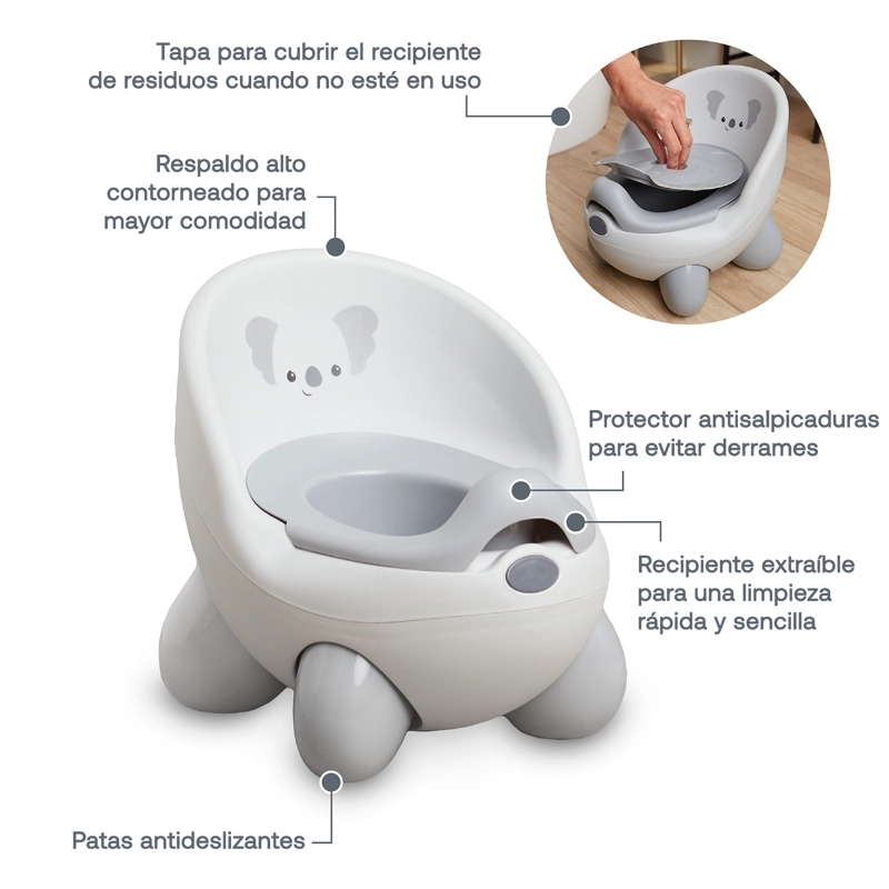 PELELA DE ENTRENAMIENTO PORTATIL PARA NIÑOS POTTY PALS KOALA - 5