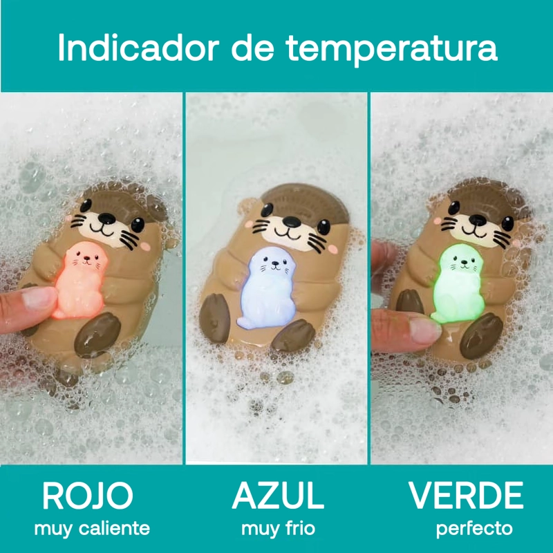 TERMOMETRO DE BAÑO NUTRIA RIGHT TEMP LIGHT UP OTTER - 4