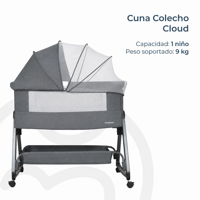 CUNA COLECHO CLOUD GRIS OSCURO - 4
