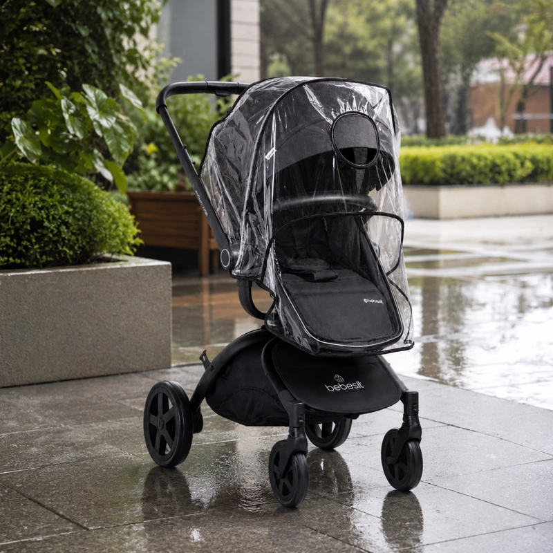COBERTOR DE LLUVIA TRANSPARENTE UNIVERSAL PARA COCHE BEBESIT - 1