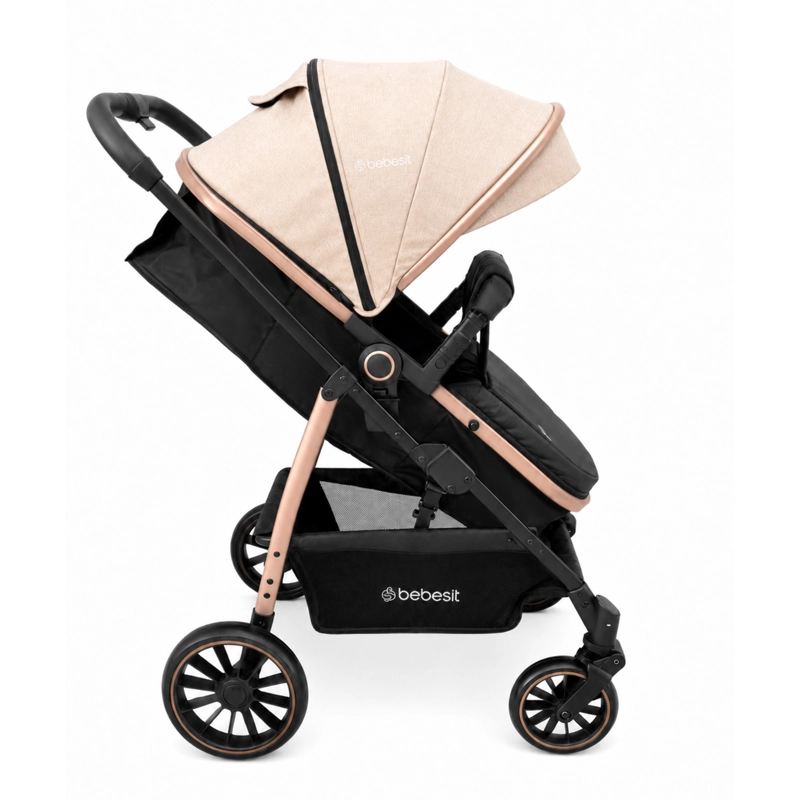 COCHE CUNA TRAVEL SYSTEM AUREO ISOFIX GOLD BEIGE BEBESIT - 2