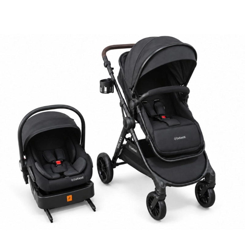 COCHE CUNA TRAVEL SYSTEM GALAXY ISOFIX NEGRO - 1