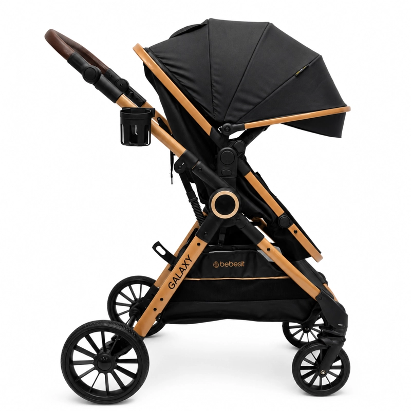 COCHE CUNA TRAVEL SYSTEM GALAXY ISOFIX GOLD NEGRO - 2
