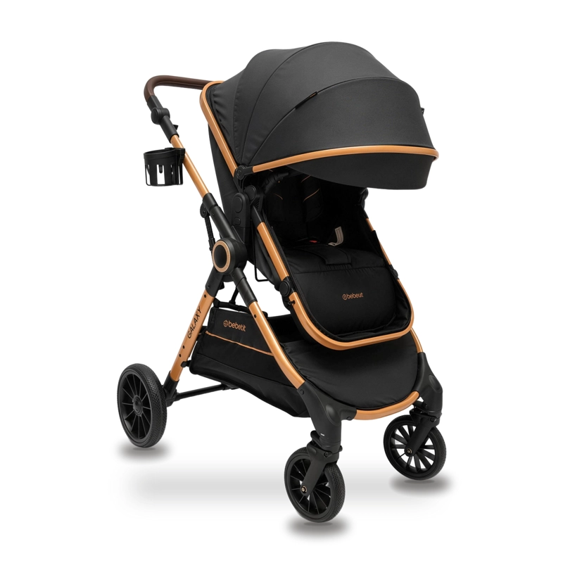 COCHE CUNA TRAVEL SYSTEM GALAXY ISOFIX GOLD NEGRO - 3