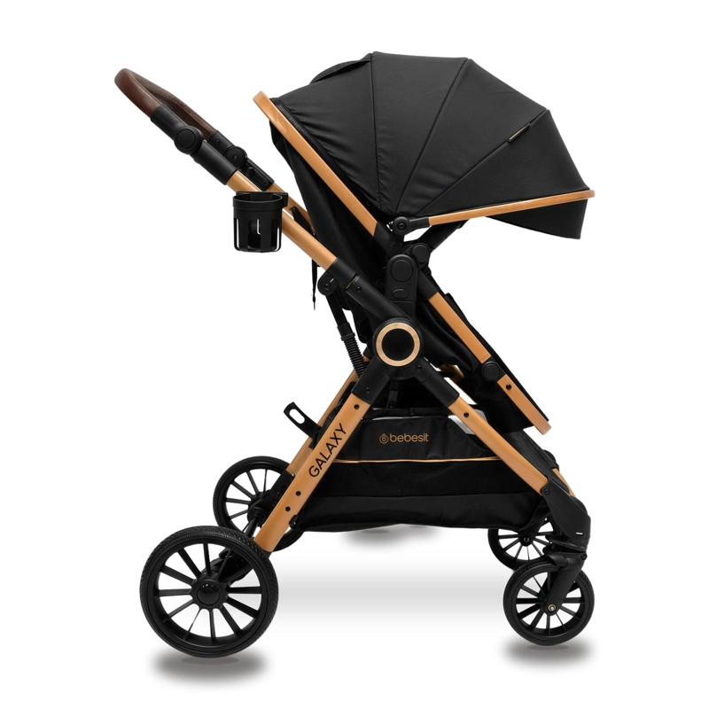 COCHE CUNA TRAVEL SYSTEM GALAXY ISOFIX GOLD NEGRO - 4