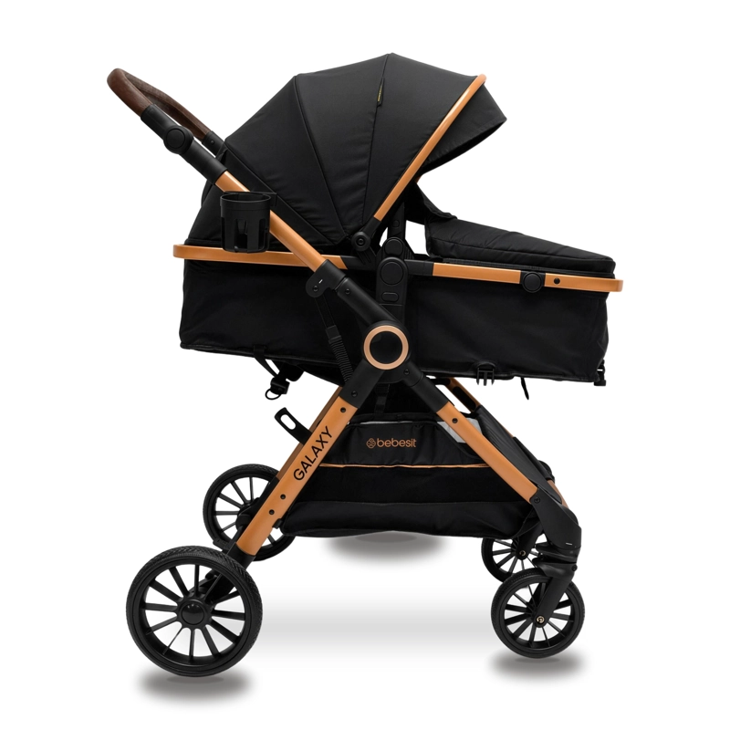 COCHE CUNA TRAVEL SYSTEM GALAXY ISOFIX GOLD NEGRO - 5