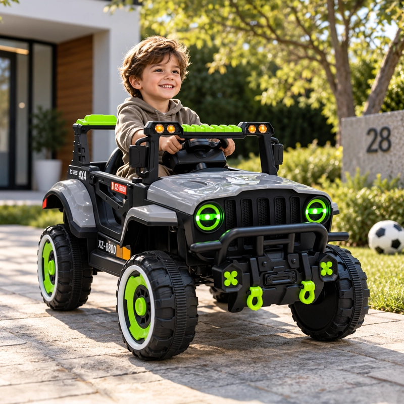 AUTO A BATERIA INFANTIL XCALIBUR GRIS - 4