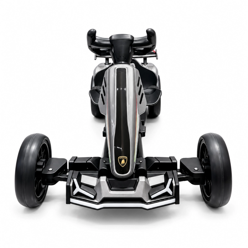 AUTO A BATERIA INFANTIL E-GOKART RACE4FUN GRIS - 2