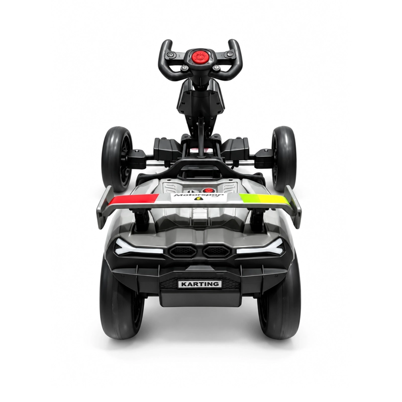 AUTO A BATERIA INFANTIL E-GOKART RACE4FUN GRIS - 4