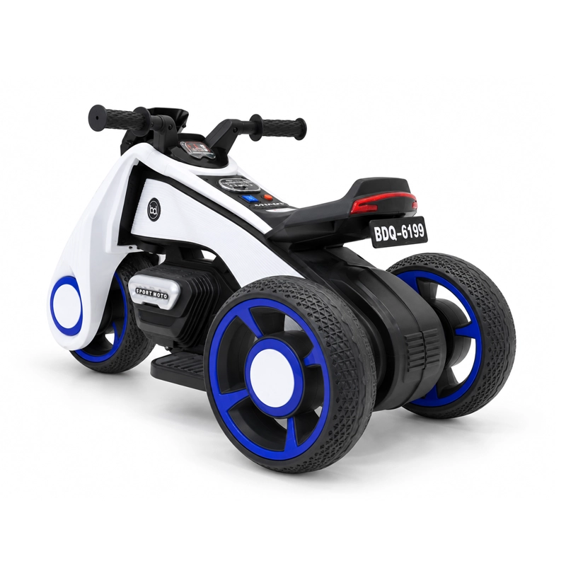MOTO A BATERIA INFANTIL BWMOTOR BLANCA - 5
