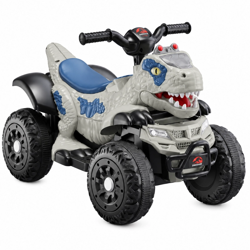 MOTO A BATERIA INFANTIL 4DINO ADVENTURE GRIS - 1