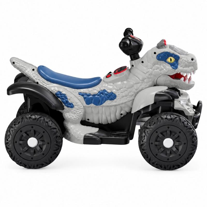 MOTO A BATERIA INFANTIL 4DINO ADVENTURE GRIS - 3