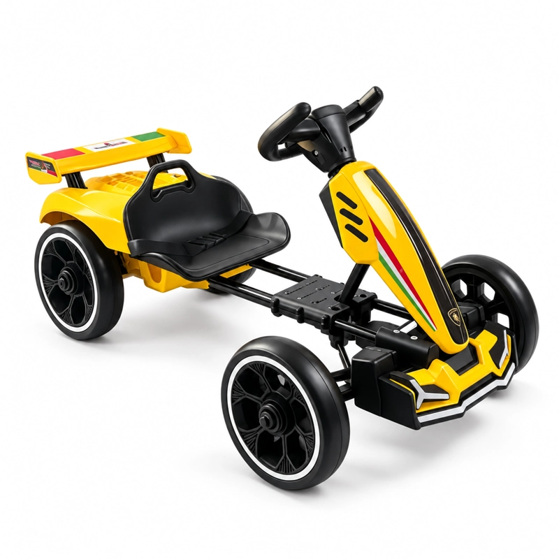 AUTO A BATERIA INFANTIL E-GOKART RACE4FUN AMARILLO - 1