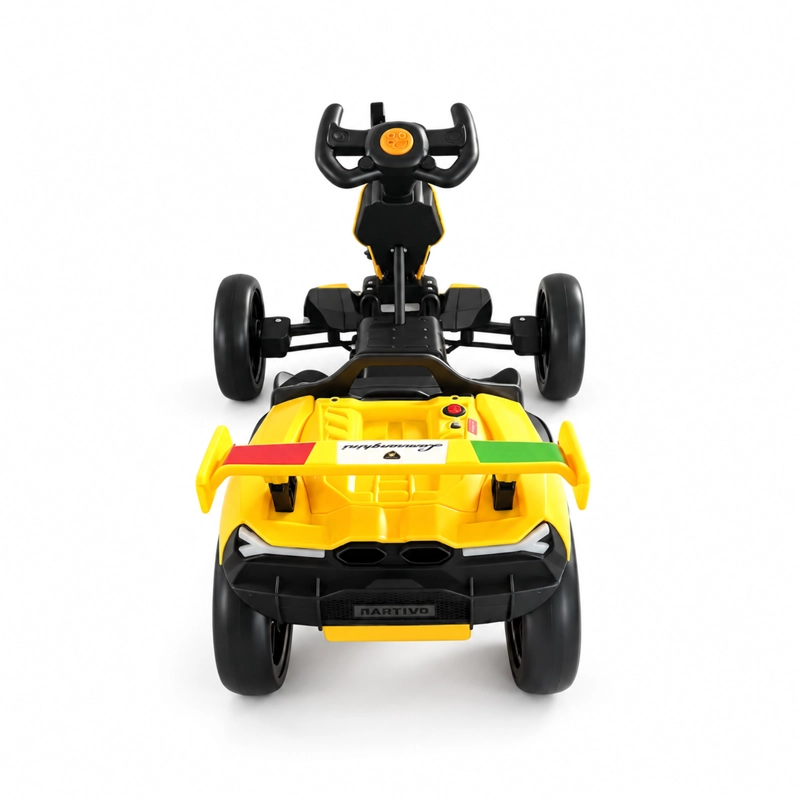 AUTO A BATERIA INFANTIL E-GOKART RACE4FUN AMARILLO - 4