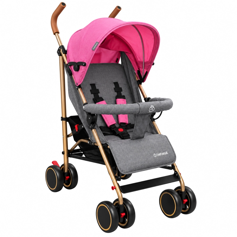 COCHE PARAGUA CLAP MELANGE ROSA GOLD - 1